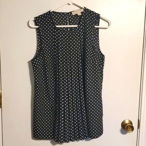 Michael Michael Kors women's M black with white polka-dot tank top blouse